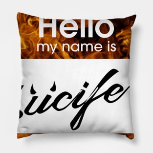 Lucifer Morningstar Name Tag? - Mightbelucifer Pillow