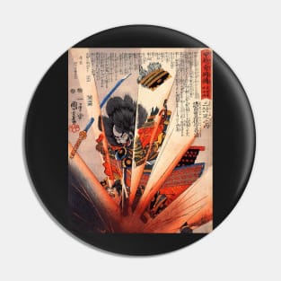 Kuniyoshi Samurai print Pin