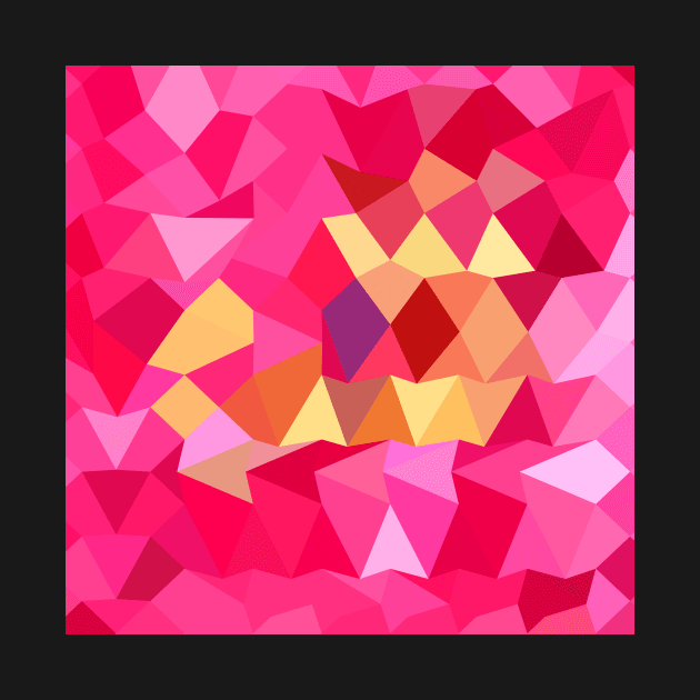 Brink Pink Abstract Low Polygon Background by retrovectors