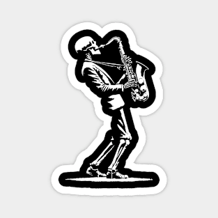 death plays saxophone Magnet