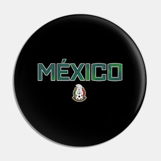 Mexican National Football Team Mexico Camo Text Crest Pin