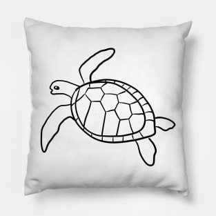 Stick drawn sea turtle Pillow