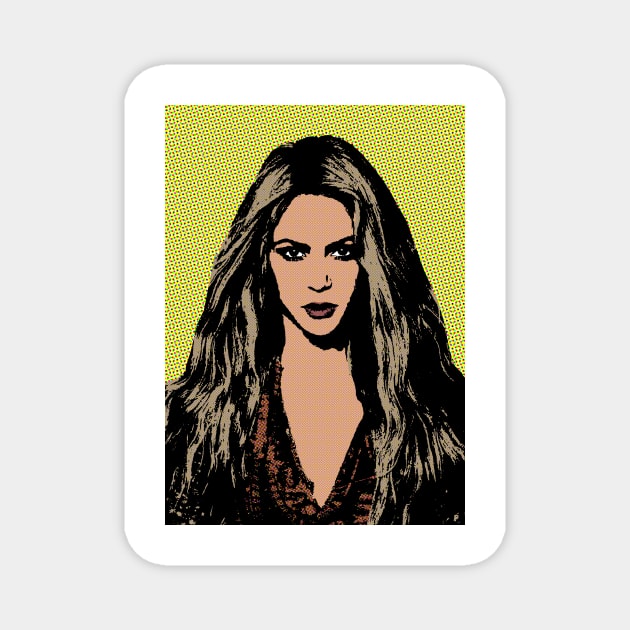 Shakira style pop art Magnet by soundofpopart