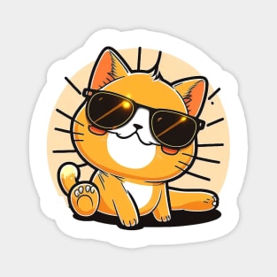 Cat wearing sunglasses Magnet