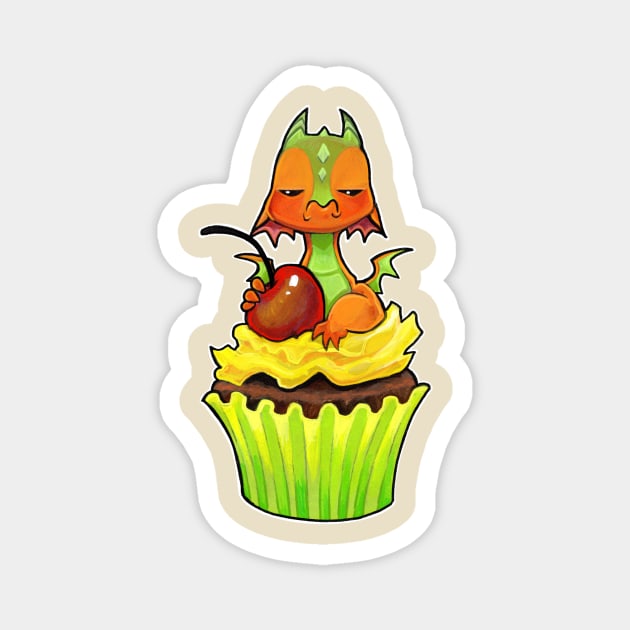 Cupcake dragon sour cherry Magnet by BiancaRomanStumpff
