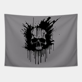 skull ink splatter Tapestry