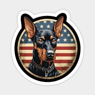 Patriotic Manchester Terrier Magnet