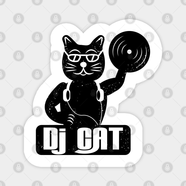 DJ cat Magnet by VALIJANOV