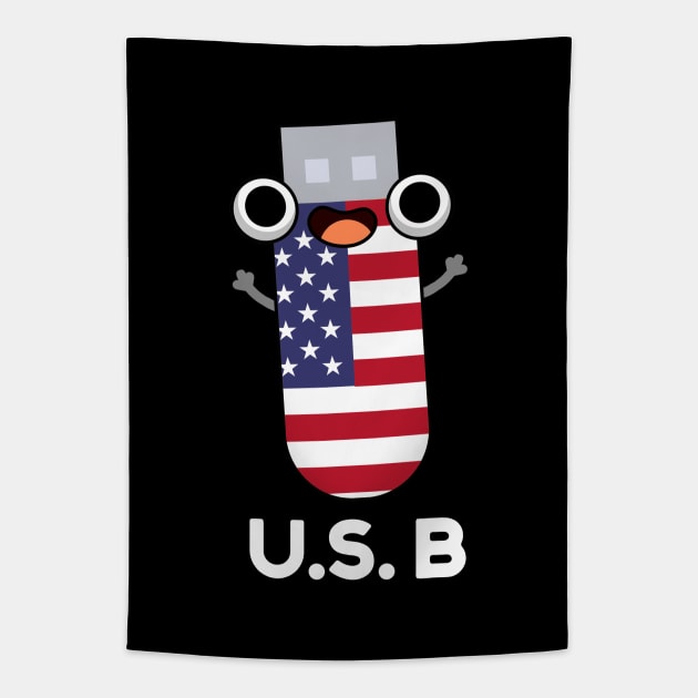 US B Funny United States Pun Tapestry by punnybone