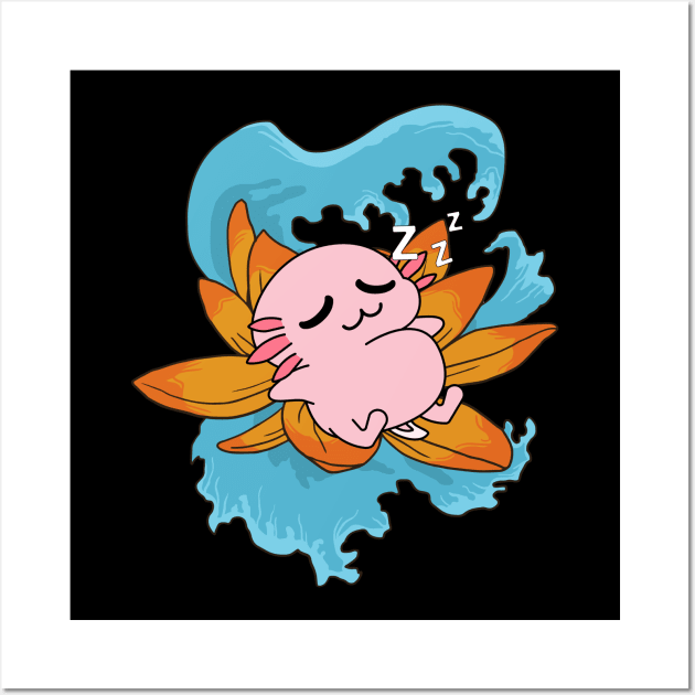 Cute Axolotl Lover Snaxolotl Kawaii Axolotl Food Sweets Poster