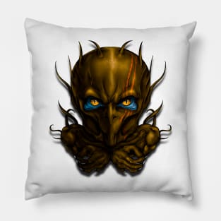 strange alien warrior Pillow