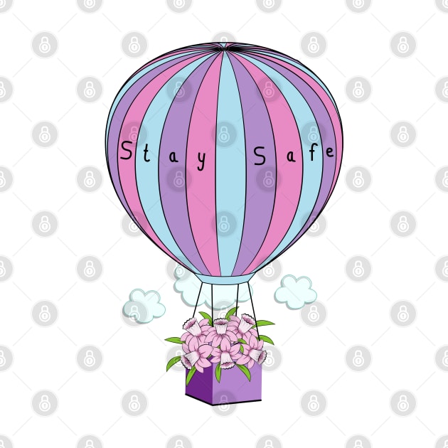 Hot Air Balloon - Stay Safe by Designoholic