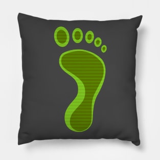 Retro Scanlines Footprint Logo Pillow