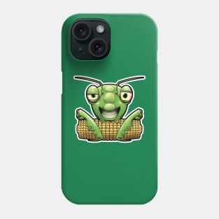 SNAX Mantis eating corn Phone Case