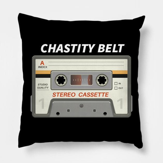 Chastity Belt / Cassette Tape Style Pillow by Mieren Artwork 