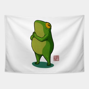 Yoga Frog Prayer Pose Sun Salutation Tapestry