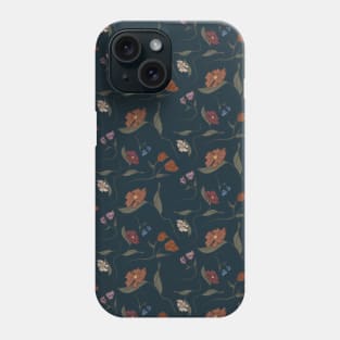 Blue Vintage Flowers Pattern Phone Case