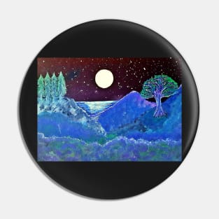 Magical Moonlight Landscape Pin