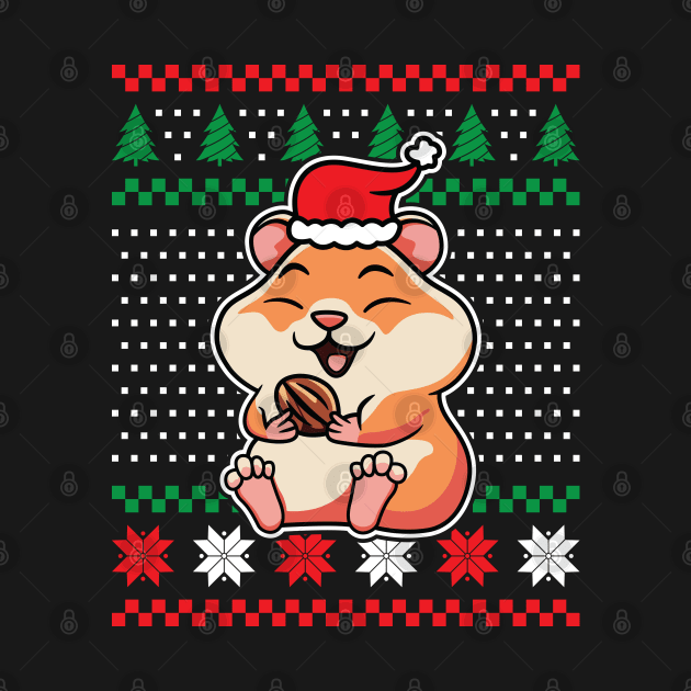 Ugly Christmas Sweaters Cute Hamster by JS Arts