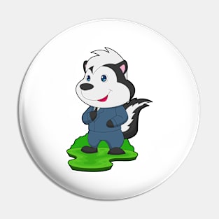 Skunk Groom Wedding Pin