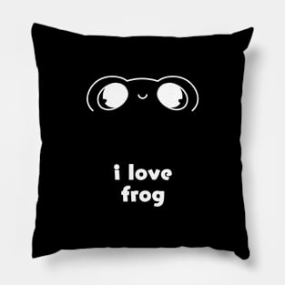 I Love Frog (White) Pillow