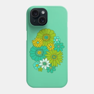 Retro Daisy Floral - Lime Phone Case