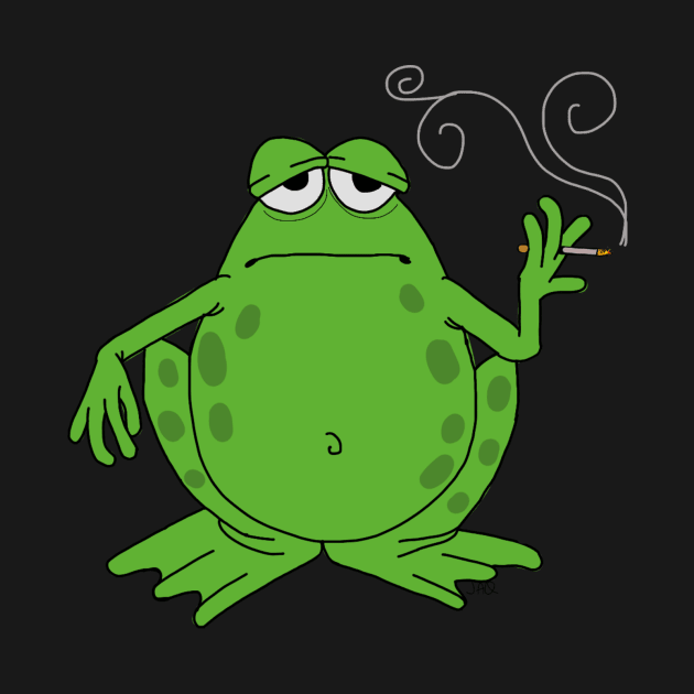 Smoking toad frog by wolfmanjaq