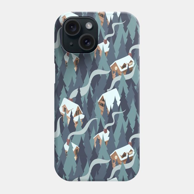 Cabins Night Art Phone Case by JadaFitch