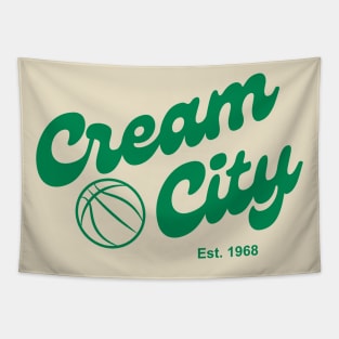 Cream City Basketball Tapestry