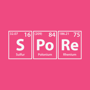 Spore (S-Po-Re) Periodic Elements Spelling T-Shirt