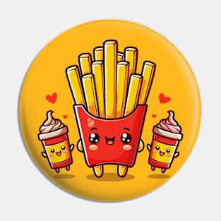 French Fries and Friend Pin