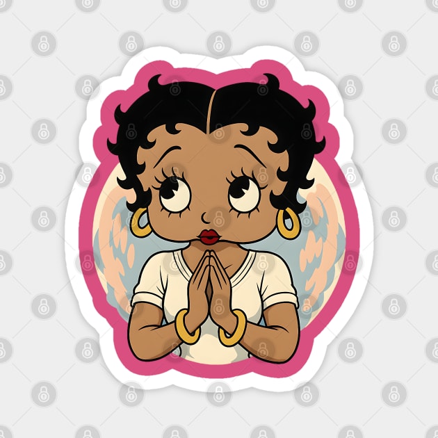 African American Betty Boop Praying Magnet by UrbanLifeApparel