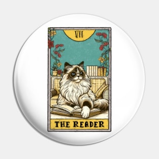 Funny cat | The Reader tarot deck | Funny cat and books Pin