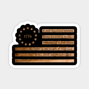 1776 Flag with 2nd Amendment copy Magnet