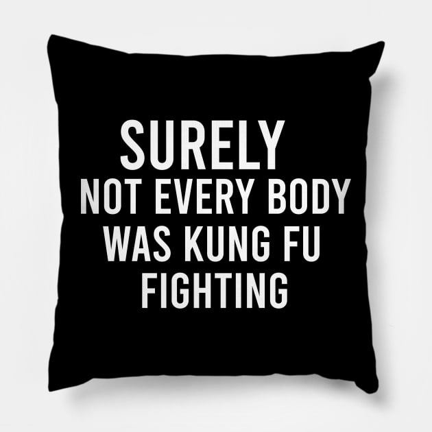 Surely not everybody was kung fu fighting Pillow by BIONDY SHOP