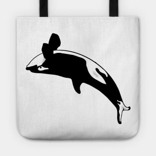 Orca graphic killer whale jumping Tote