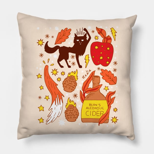 Wild Animals Pillow by Nadia D