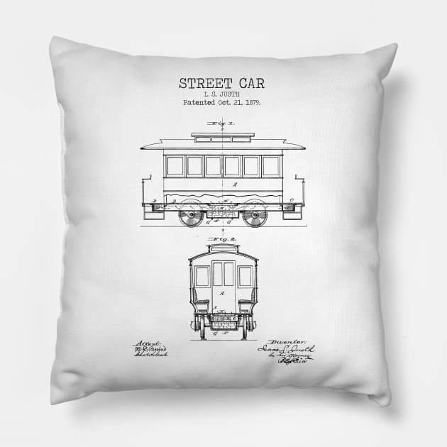 STREET CAR poster Pillow by Dennson Creative