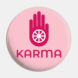 Karma Pink Hand Design. Pin