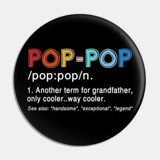 Pop-Pop the Man the Myth the Legend Funny Gift for Grandpa T-Shirt Pin