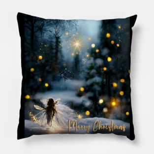 Holy Christmas Night - Winter Snowy Evening Pillow