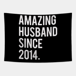 Amazing Husband Since 2014 Valentine's Day Gift For Him Tapestry