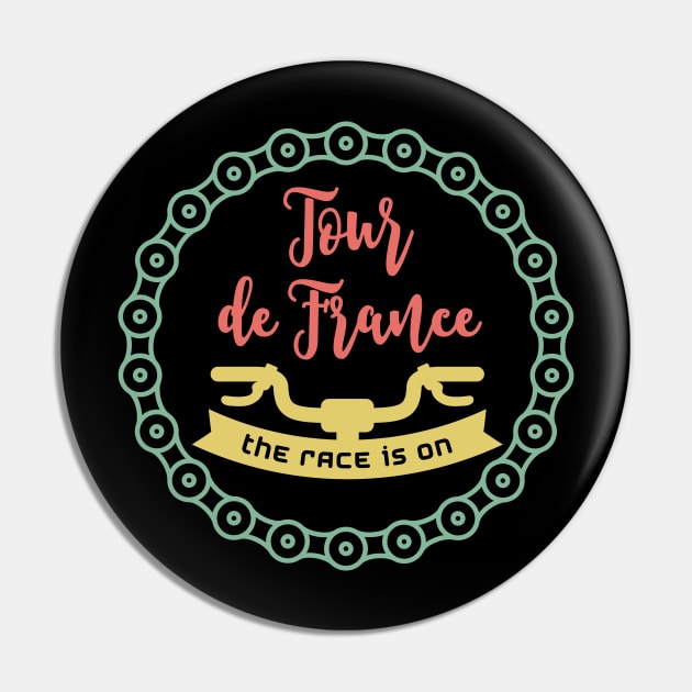 The Race is ON Tour de France Only for TRUE Cycling Lovers Retro Vintage style Pin by Naumovski