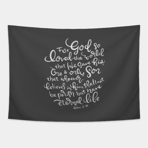 God So Loved the World - John 3:16 Tapestry by joyfultaylor