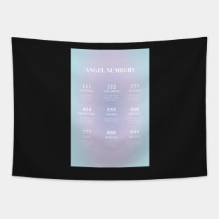 Angel Numbers Chart Purple Blue Aura Gradient Tapestry