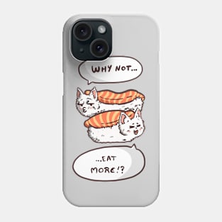 Kawaii sushi cat humor Phone Case