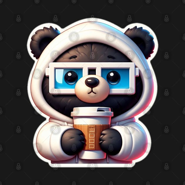 Coffee lovers be like a cute bear holding a coffee by Rolling Reality