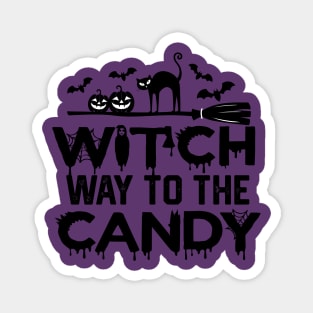 Humor Hlloween Candy hunt - Witch Way to The Candy Magnet