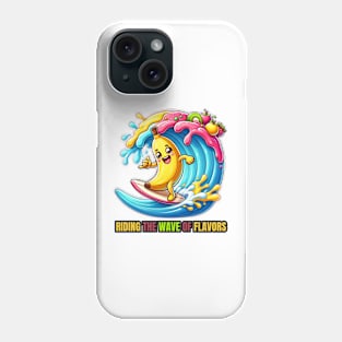 Banana Boarding - Riding the Wave of Flavors Surf Tee Phone Case