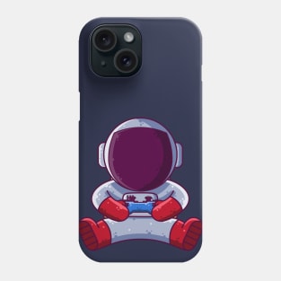 Cute Astronaut Playing Game with Controller Cartoon Phone Case